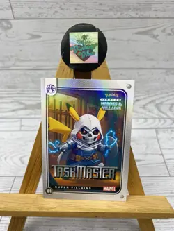 Pikachu as Cosplay TaskMaster Heroes & Villains Non-Pokemon Fan Art Trading Card - Image 1