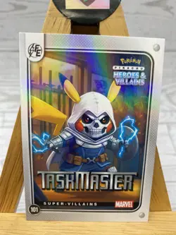 Pikachu as Cosplay TaskMaster Heroes & Villains Non-Pokemon Fan Art Trading Card - Image 2