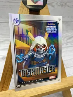 Pikachu as Cosplay TaskMaster Heroes & Villains Non-Pokemon Fan Art Trading Card - Image 3