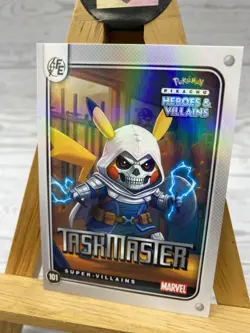 Pikachu as Cosplay TaskMaster Heroes & Villains Non-Pokemon Fan Art Trading Card - Image 4