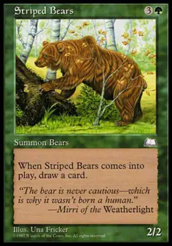 Striped Bears - Medium Play MTG Weatherlight - Image 1