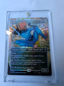 MTG Spectacular Spider-Man 0236 Borderless Textured Foil BAG MAN SUIT - Image 1