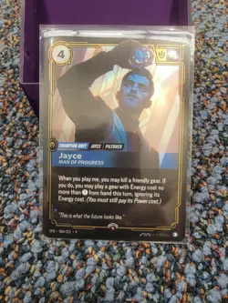 2025 Riftbound Card Jayce Man Of Progress promo league of legends TCG - Image 1