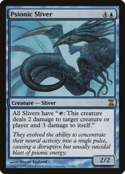 MTG Psionic Sliver - 72 / English / Lightly Played - Image 1