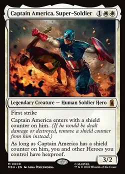 Captain America, Super-Soldier 009 Marvel Super Heroes MTG MSH - Image 1