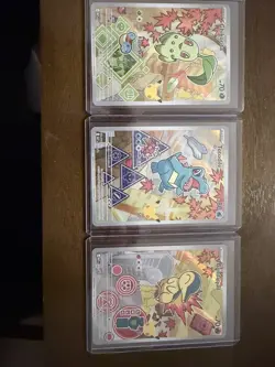 Pokemon First Partner Illustration Collection Series 2 Gen 2 Johto Starters MINT - Image 1