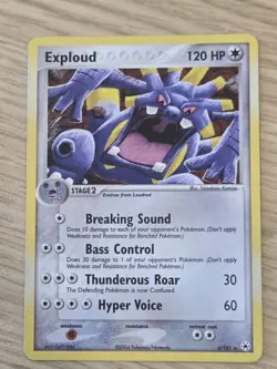 Pokemon TCG Exploud EX Hidden Legends Holo Card 6/101 Rare - Image 1