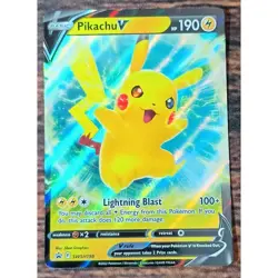 Pokemon Pikachu V SWSH198 Black Star Promo Ultra Rare Holo Sword & Shield 2022 - Image 1