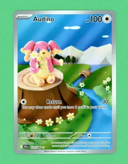 Audino Pokemon Black Bolt Illustration Rare 151/086 - Image 1