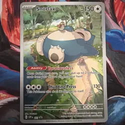 Pokemon TCG Snorlax 051 Scarlet Violet 151 Black Star Promo Card NM Condition - Image 1