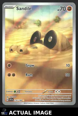 Pokemon TCG Scarlet & Violet Sandile 216/198 - Image 1