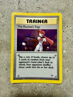 Pokemon The Rocket’s Trap 19/132 Holo Rare Swirl Gym Heroes WOTC 2000 - Image 1