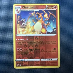 Charizard 025/185 Rare Vivid Voltage Pokemon Reverse Holo Near Mint - Image 1