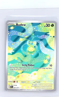 Budew 221/217 Illustration Rare Ascended Heroes Pokemon Holo Near Mint - Image 1