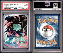Pokemon TCG Bulbasaur 133/132 Me01 stamped Mega Evolution Holo Box PSA 9 - Image 1