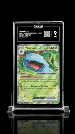Venusaur EX 003/165 Double Rare 151 Pokemon Tag 9 Mint - Image 1