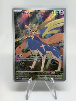 Zacian 100/094 Me02: Phantasmal Flames Illustration Rare Holo Pokemon NM - Image 1