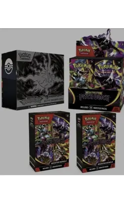 POKEMON CENTER PITCH BLACK ETB+ 2 BOOSTER BUNDLES +1 BOOSTER BOX *PRESALE* 07/17 - Image 1