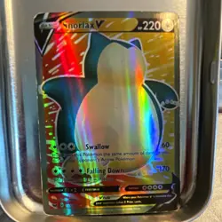 Pokemon TCG Snorlax V 141/202 SWSH01 Sword & Shield Ultra Rare Holo EN - Image 1