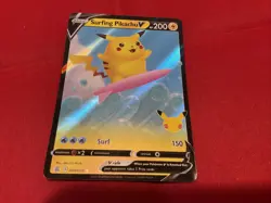 Surfing Pikachu V - 008/025 Ultra Rare Celebrations NM Pokemon TCG - Image 2