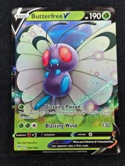 Butterfree V 001/189 Holo V Rare Darkness Ablaze Pokemon Near Mint - Image 1