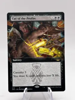 Cut of the Profits 419 Extended Art Streets of New Capenna SNC MTG NM - Image 1