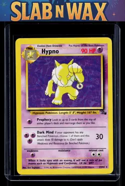 Pokemon tcg Fossil Hypno (23) #23/62 Rare - Image 1