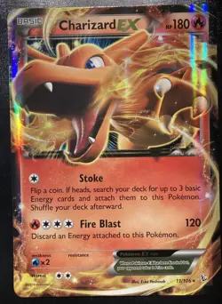 Charizard EX 11/106 Pokemon FlashFire Ex Box Jumbo LP - Image 1
