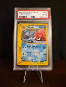 Pokemon TCG Piloswine H22/H32 Skyridge Holo PSA 8 w/ swirl, holo bleed - Image 1