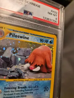 Pokemon TCG Piloswine H22/H32 Skyridge Holo PSA 8 w/ swirl, holo bleed - Image 3