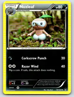 Nuzleaf 72/122 Uncommon BREAKpoint LP Pokemon TCG - Image 1