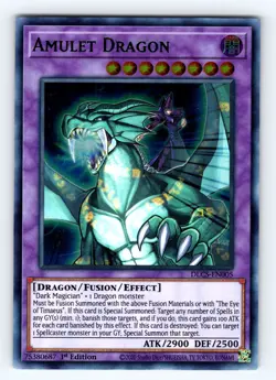 Yugioh Amulet Dragon (Green) DLCS-EN005 Ultra Rare - NM 💎 - Image 1