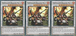 3x Vermillion Dragon Mech | DUDE-EN015 | UR | 1st Ed | NM | YuGiOh - Image 1