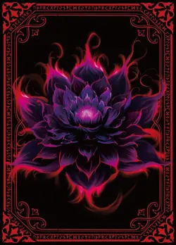 MTG Card Sleeves 100CT (Blood Black Lotus), Matte Art Blood Lotus - Image 1