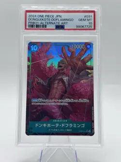 One Piece Donquixote Doflamingo Alternate Art OP04-031 Japanese PSA 10 - Image 1