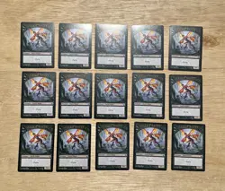 VTG MTG Faerie Rogue Token Lot Of 15 Morning Tide 1/1 Creature Flying Jim Nelson - Image 1