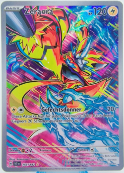 Pokemon Karte Zeraora 151/142 Stellarkrone Near Mint Deutsch Illustraion Rare - Image 1
