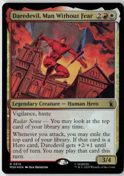 Daredevil, Man Without Fear (213) - Foil - Marvel Super Heroes (MSH) - NM - Image 1
