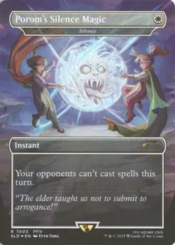 MTG Porom's Silence Magic (7003) *Rainbow Foil* Secret Lair: Grimoire MT/NM - Image 1