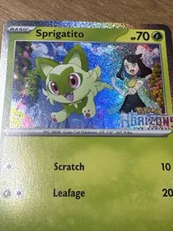 Sprigatito 191 Pokemon Scarlet & Violet Black Star Promo Horizons Stamped MINT - Image 2