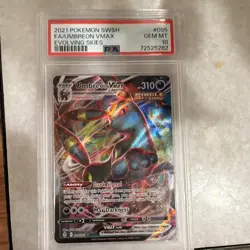 Pokemon Umbreon VMAX Full Art Holo Evolving Skies 095/203 2021 PSA 10 - Image 1