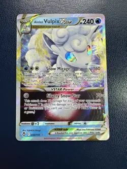 Alolan Vulpix VSTAR 034/195 Holo - Pokemon Silver Tempest NM - Image 1