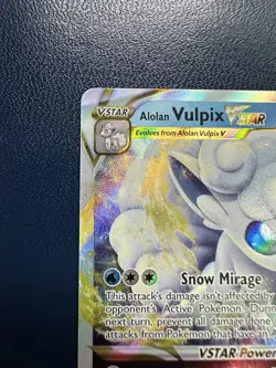 Alolan Vulpix VSTAR 034/195 Holo - Pokemon Silver Tempest NM - Image 2
