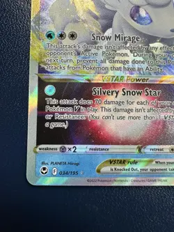 Alolan Vulpix VSTAR 034/195 Holo - Pokemon Silver Tempest NM - Image 5