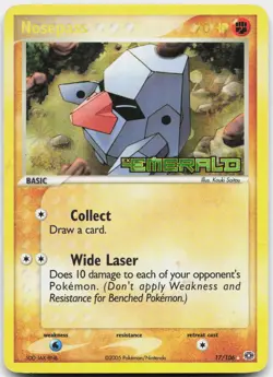 Nosepass 17/106 Rare Emerald Pokemon Reverse Holo Moderately Played - Image 1