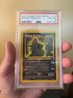 2002 POKEMON NEO DESTINY #113 SHINING TYRANITAR PSA 8 - Image 1