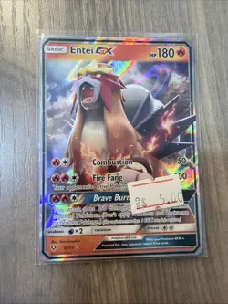 Entei GX 10/73 Shining Legends NM Ultra Rare Pokemon Card - Image 1