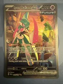 Pokemon TCG Iron Valiant EX Paradox Rift 249/182 Special Illustration Rare - Image 1