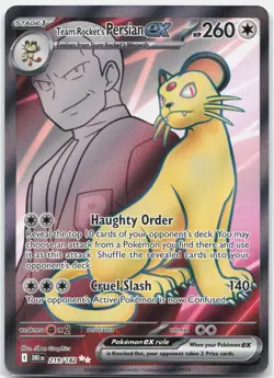 Team Rocket's Persian ex 219/182 Ultra Rare Destined Rivals Pokemon Holo NM - Image 1