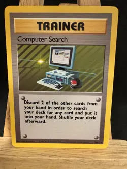 Pokemon Computer Search Base Set Shadowless Unlimited 71/102 AI Graded NM - Image 1